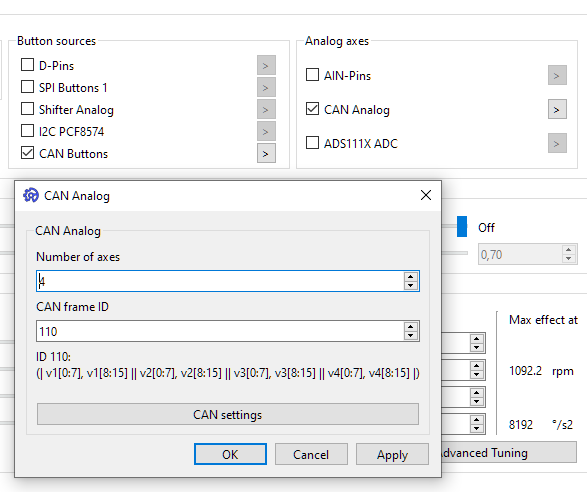 CAN remote receiver